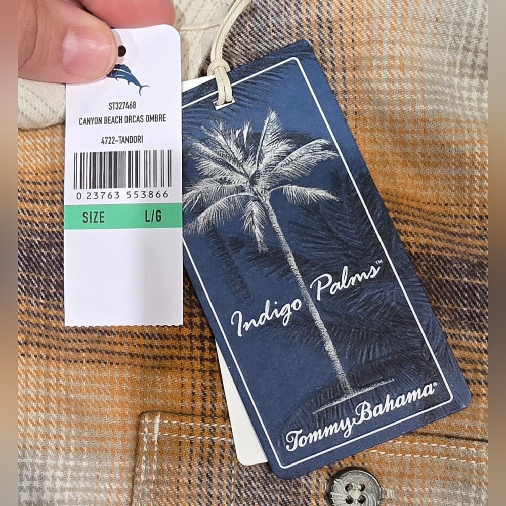 SOLD!!!!!!! Tommy Bahama Canyon Beach Button Down Flannel Size Large - Picture 3 of 8